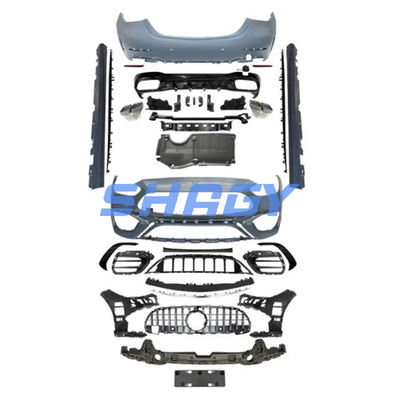 C63 AMG Aksesoris Mobil Bagian Otomotif Bagian Depan Bumper Lip Grille Body Kit Untuk Benz W206